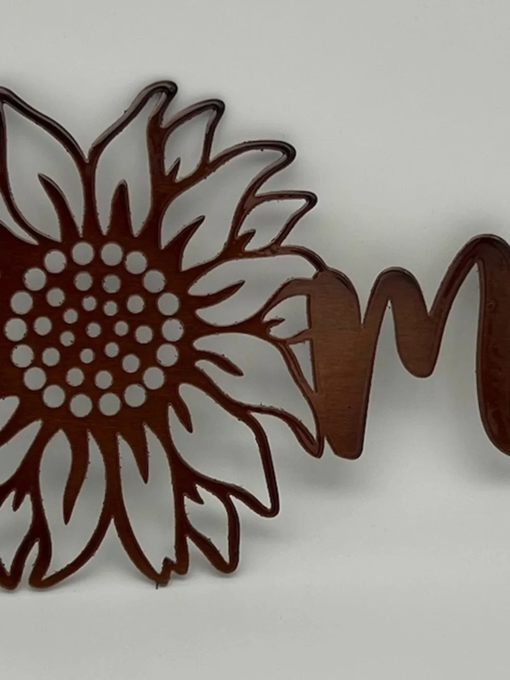 Redline Steel Laser Cut Metal Brown Sunflower 'Home' Wall Decor Sign